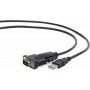 Cablexpert Καλώδιο USB-A σε RS232 9-pin male 1.5m Μαύρο