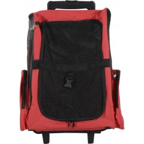 Pawhut Τρόλεϊ Σακίδιο Πλάτης Μεταφοράς Σκύλου Κόκκινο 36x30x49cm