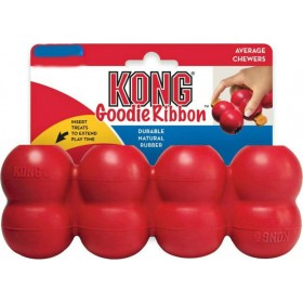 Kong Goodie Ribbon Παιχνίδι Σκύλου Μασητικό Από Καουτσούκ Small Κόκκινο