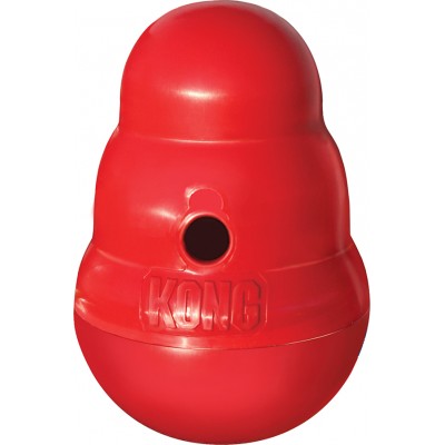 Kong Wobbler Παιχνίδι Σκύλου Πλαστικό και Δοχείο για Λιχουδιές Large Κόκκινο
