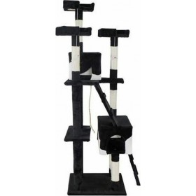 Aria Trade Δέντρο Ονυχοδρόμιο Γάτας με 5 Επίπεδα / 2 Κρυψώνες / Σκάλες Μαύρο 49x49x170cm