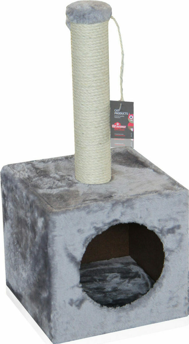 Pet Interest Cube Cat Tree Γκρι 31x31x67cm