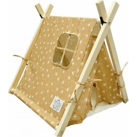 Aria Trade Σπίτι Γάτας σε Στυλ Σκηνής & Μαλακό Στρώμα στο Εσωτερικό Μπεζ 60x55x50cm Aria Trade Σπίτι Γάτας σε Στυλ Σκηνής & Μαλακό Στρώμα στο Εσωτερικό Μπεζ 60x55x50cm