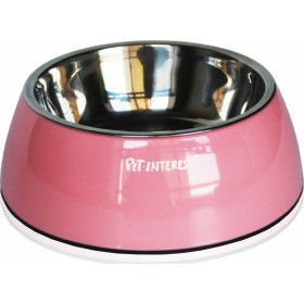 Pet Interest Dual Cat Ποτίστρα / Ταΐστρα Μπωλ Γάτας Ροζ 350/450ml