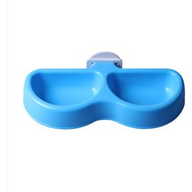 Διπλό Μπολ για Γάτες Μπλε 31.5x16.5x6cm