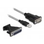 DeLock Καλώδιο USB-A σε RS232 25-pin male / RS232 9-pin male 1.8m