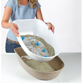 Trixie Τουαλέτα Γάτας Berto Λεκάνη με Σύστημα Διαχωρισμού Γκρι 39x42x59cm