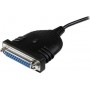 StarTech Καλώδιο USB-A σε RS232 25-pin female 1.8m Μαύρο