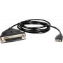 StarTech Καλώδιο USB-A σε RS232 25-pin female 1.8m Μαύρο