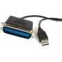 StarTech Καλώδιο USB-A σε RS232 25-pin female 1.8m Μαύρο