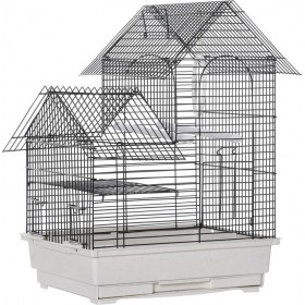 Pawhut Μεταλλικό Κλουβί Πτηνών 39x34x47cm