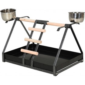 Pawhut Μεταλλικό Stand Πτηνών Με Ταΐστρα Και Ποτίστρα 43x32x27cm Pawhut Μεταλλικό Stand Πτηνών Με Ταΐστρα Και Ποτίστρα 43x32x27cm