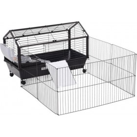 Pawhut Τροχήλατο Μεταλλικό Κλουβί Μικρών Ζώων 88x128.5x56cm Pawhut Τροχήλατο Μεταλλικό Κλουβί Μικρών Ζώων 88x128.5x56cm