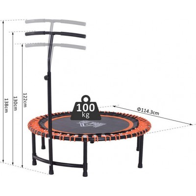 HomCom A93-039 Τραμπολίνο 114.3cm Γυμναστικής με Λαβή