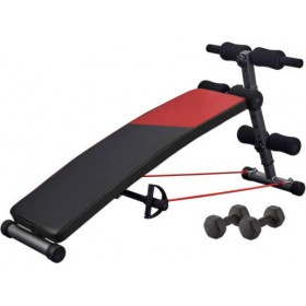 Hoppline HOP1001234 Πάγκος Γυμναστικής Κοιλιακών Ρυθμιζόμενος Χωρίς Ορθοστάτες