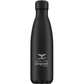 Estia Travel Flask Save The Aegean Black Matte 0.5lt Estia Travel Flask Save The Aegean Black Matte 0.5lt