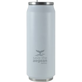 Estia Travel Cup Save The Aegean White Matte 0.5lt Estia Travel Cup Save The Aegean White Matte 0.5lt