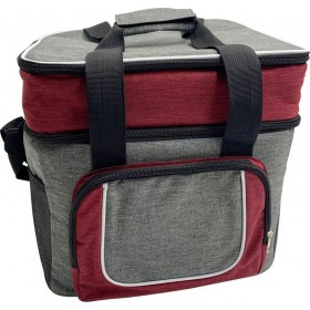 Ankor Ισοθερμική Τσάντα 2 Θέσεων Γκρι/Μπορντό 22lt