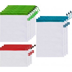 SPM Σετ Επαναχρησιμοποιούμενες Τσάντες Αποθήκευσης Φρούτων Και Λαχανικών 12 τμχ