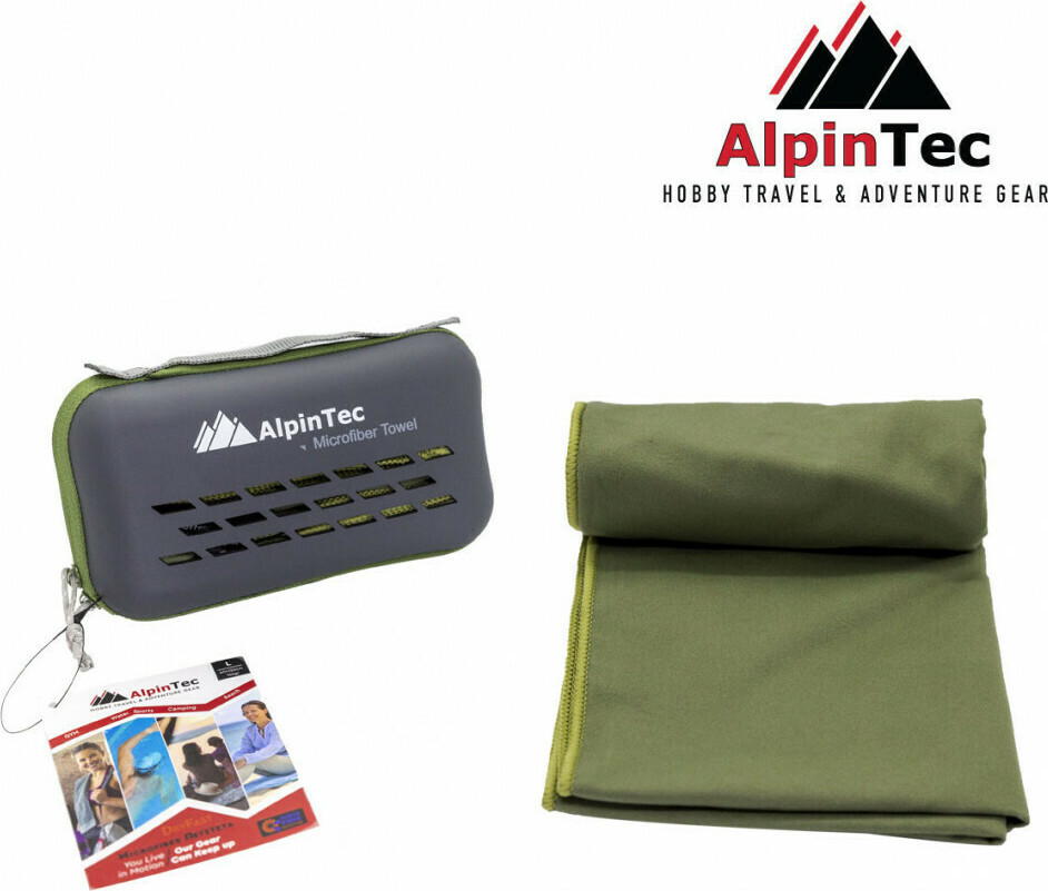 AlpinPro DryFast XXL 90x180 Army 180x90cm Army Green AlpinPro DryFast XXL 90x180 Army 180x90cm Army Green