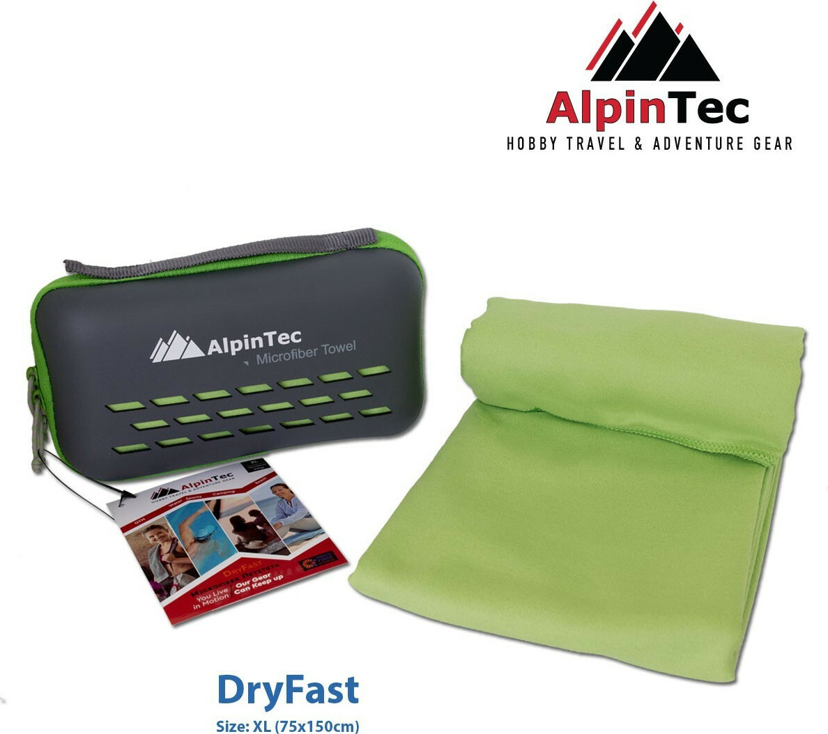 AlpinPro Dryfast 75x150cm Green AlpinPro Dryfast 75x150cm Green