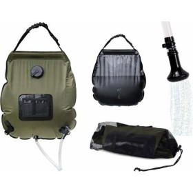 Ηλιακή Ντουζιέρα Κάμπινγκ 20L Πράσινη Ηλιακή Ντουζιέρα Κάμπινγκ 20L Πράσινη