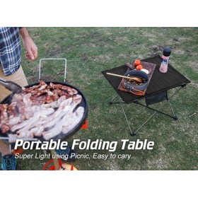 Πτυσσόμενο Τραπέζι με Τσάντα Μεταφοράς Μαύρο 56x42x37cmΚωδικός: OUD-0003 