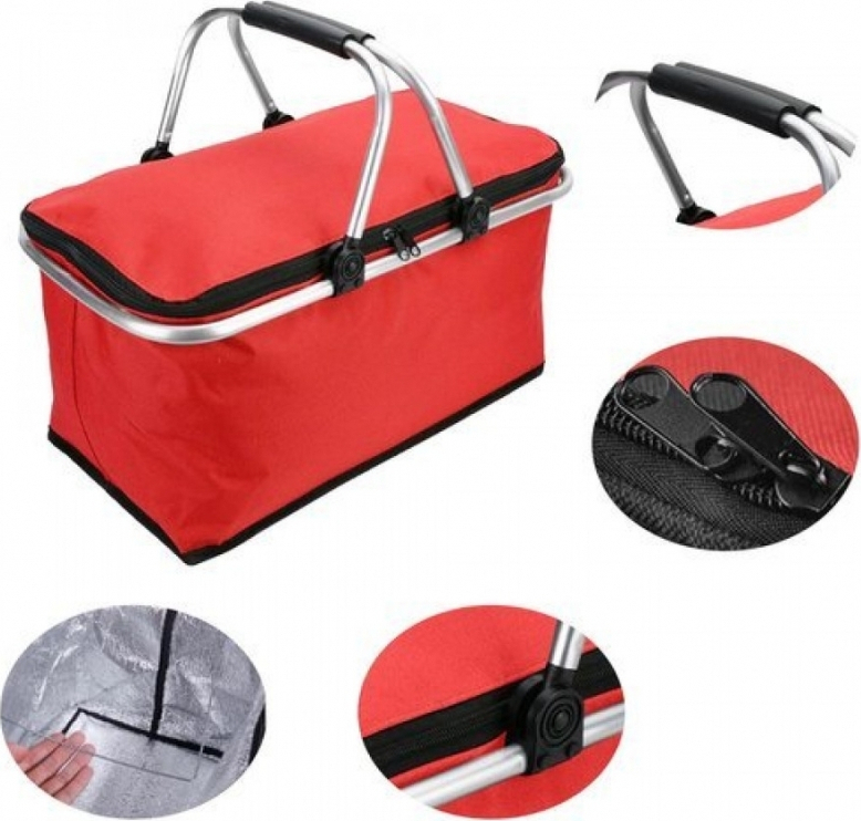 Malatec Καλάθι Πικνικ Κόκκινο 45x27x24cm