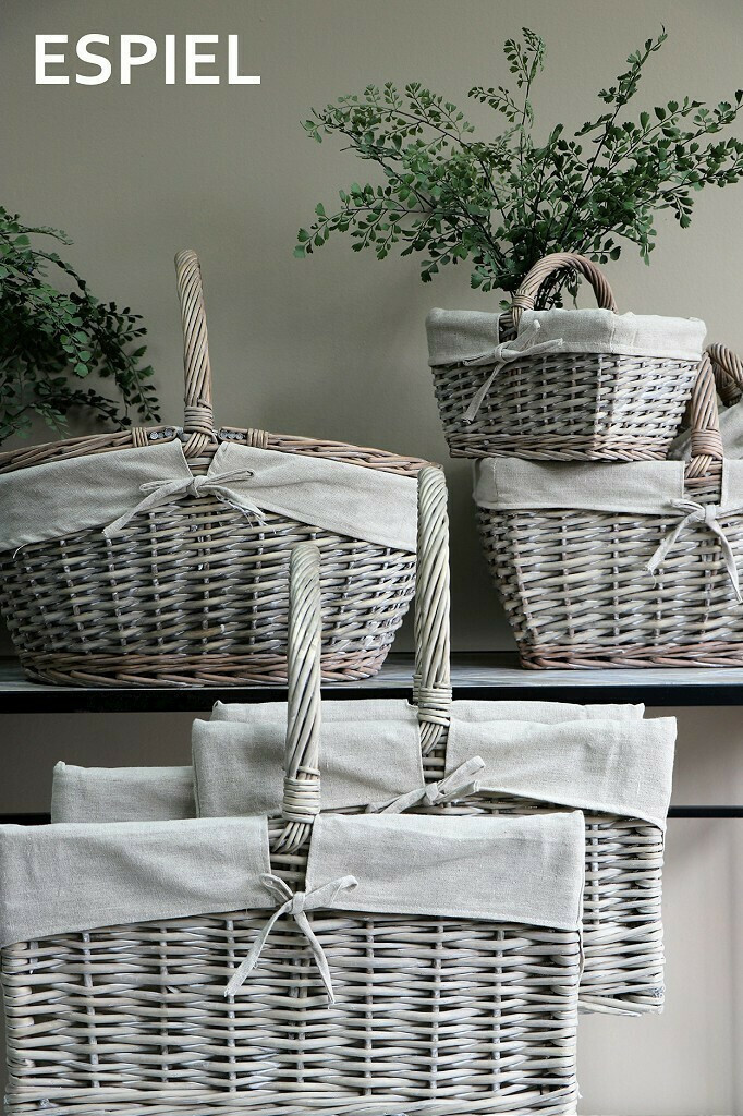 Espiel Καλάθι Πικ-Νικ Σετ 3τμχ Ξύλινο