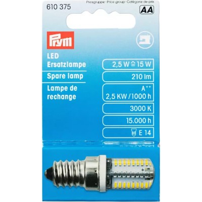 Λάμπα ραπτομηχανής LED βιδωτή 2.5w Ø15mm 5.3εκ. Prym 610375