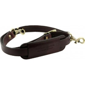 Tuscany Leather Δερμάτινο Αποσπώμενο / Ρυθμιζόμενο Λουράκι Καφέ Σκούρο