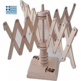 Ξύλινη ανέμη Ελληνική ρυθμιζόμενη για το τύλιγμα των νημάτων χωρίς να μπερδεύονται και την μετατροπή του τσιλέ σε κουβάρι 35ύψος