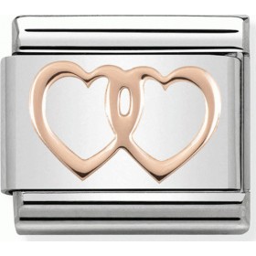 Nomination Composable Classic Link Ροζ Χρυσό 9Κ με Καρδιες Nomination Composable Classic Link Ροζ Χρυσό 9Κ με Καρδιες