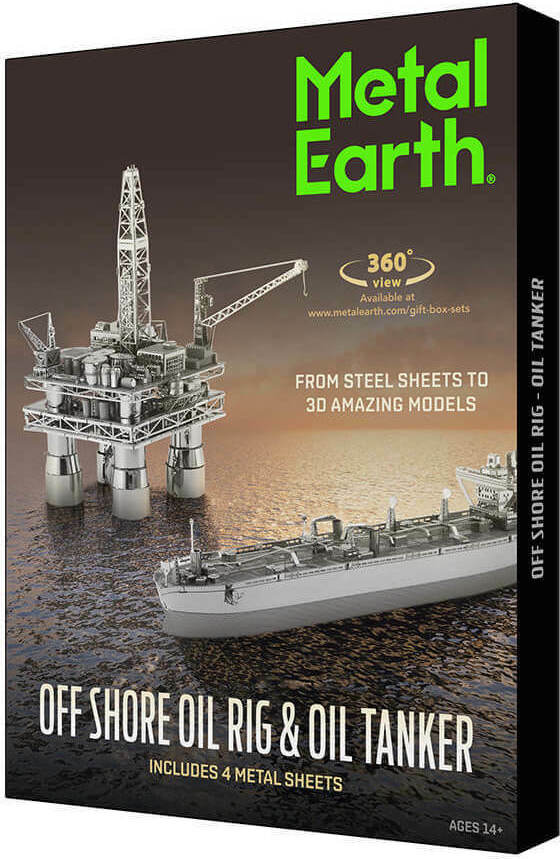 Metal Earth Offshore Oil Rig and Oil Tanker