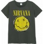 Amplified Nirvana - Worn Out Smiley T-shirt Μαύρο