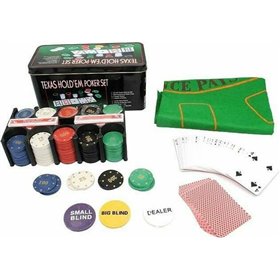 "Aria Trade Poker Texas Σετ σε Μεταλλικό Κουτί με 200 Μάρκες Casino Aria Trade Poker Texas Σετ σε Μεταλλικό Κουτί με 200 Μάρκες Casino, 2 Τράπουλες και Τσόχα