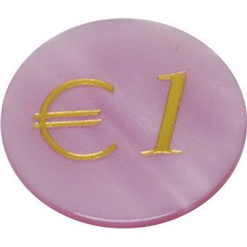 Supergifts Σετ 100 Μάρκες Metacrilate 3.4cm με Αναγραφόμενο Ποσό 1 euro