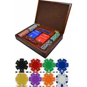 Supergifts Sapelly Κασετίνα Ξύλινη Με 100 Μάρκες Πόκερ / Ζάρια / 2 Τράπουλες Χάρτινες Supergifts Sapelly Κασετίνα Ξύλινη Με 100 Μάρκες Πόκερ / Ζάρια / 2 Τράπουλες Χάρτινες