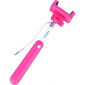Remax Extendable Selfie Stick με Καλώδιο 3.5mm Ροζ Remax Extendable Selfie Stick με Καλώδιο 3.5mm Ροζ