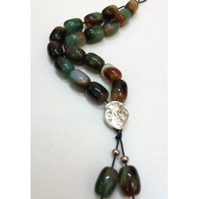 Κομπολόι με Αχάτη και μεταλλικά στοιχεία K1660