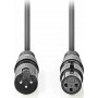 Nedis Cable XLR male - XLR female 3m (COTH15010GY30)