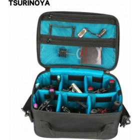 TSURINOYA Multi-Purpose Fishing Reels Bag Large Capacity Removable Partition Waterproof Adjustable Fishing Reel Storage Case