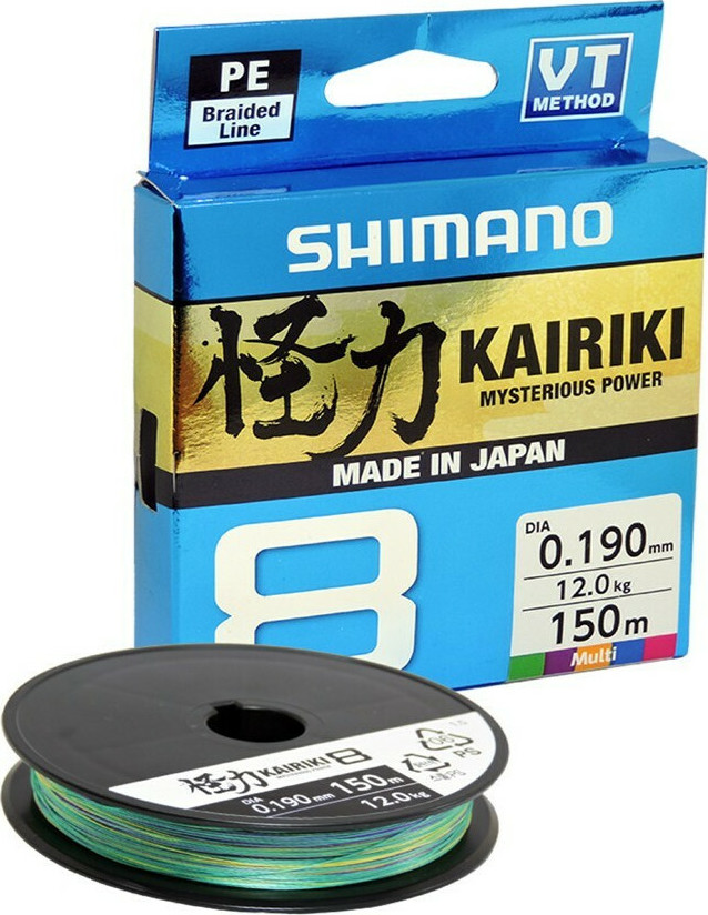 Shimano Kairiki 8 Multi Color 0.215mm / 300m Shimano Kairiki 8 Multi Color 0.215mm / 300m