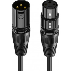 Cabletime Cable XLR male - XLR female Μαύρο 5m Cabletime Cable XLR male - XLR female Μαύρο 5m