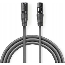 Nedis Cable XLR male - XLR female 20m (COTG15010GY200) Nedis Cable XLR male - XLR female 20m (COTG15010GY200)