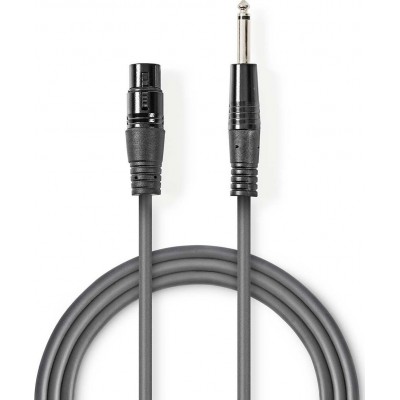 Nedis Cable XLR female - 6.3mm male 5m (COTH15120GY50)