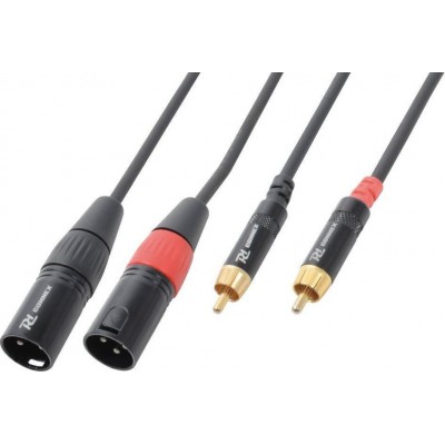 Power Dynamics Audio Cable 2x XLR male - 2x RCA female 1.5m (176.680)
