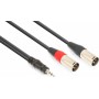 Vonyx Cable 2x XLR male - 3.5mm male 1.5m (177.750)