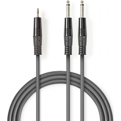 Nedis Cable 2x 6.3mm male - 3.5mm male 1.5m (COTH23200GY15)