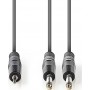 Nedis Cable 2x 6.3mm male - 3.5mm male 1.5m (COTH23200GY15)